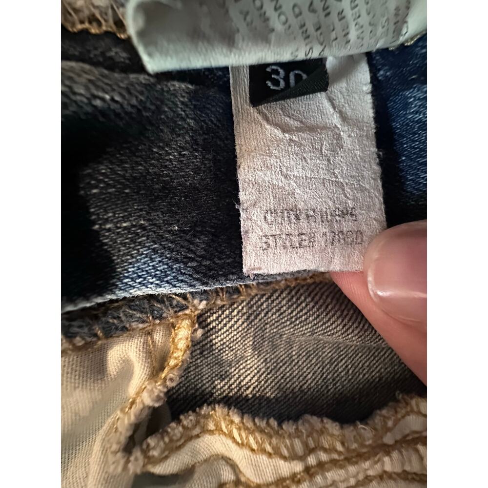 VTG Hudson Y2K Low Rise Bootcut Flap Pocket Light Wash Jeans Size 30 Made in USA - Picture 12 of 12